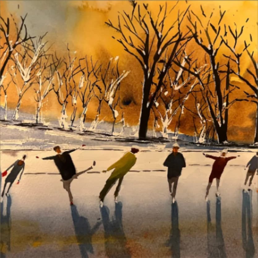 aquarelle de Boston, USA
