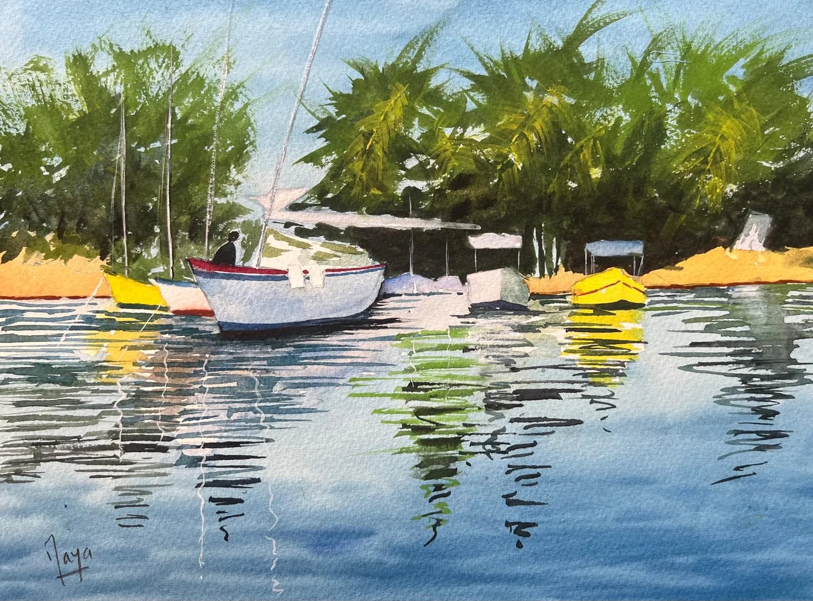 aquarelle Caraïbes octobre 2025