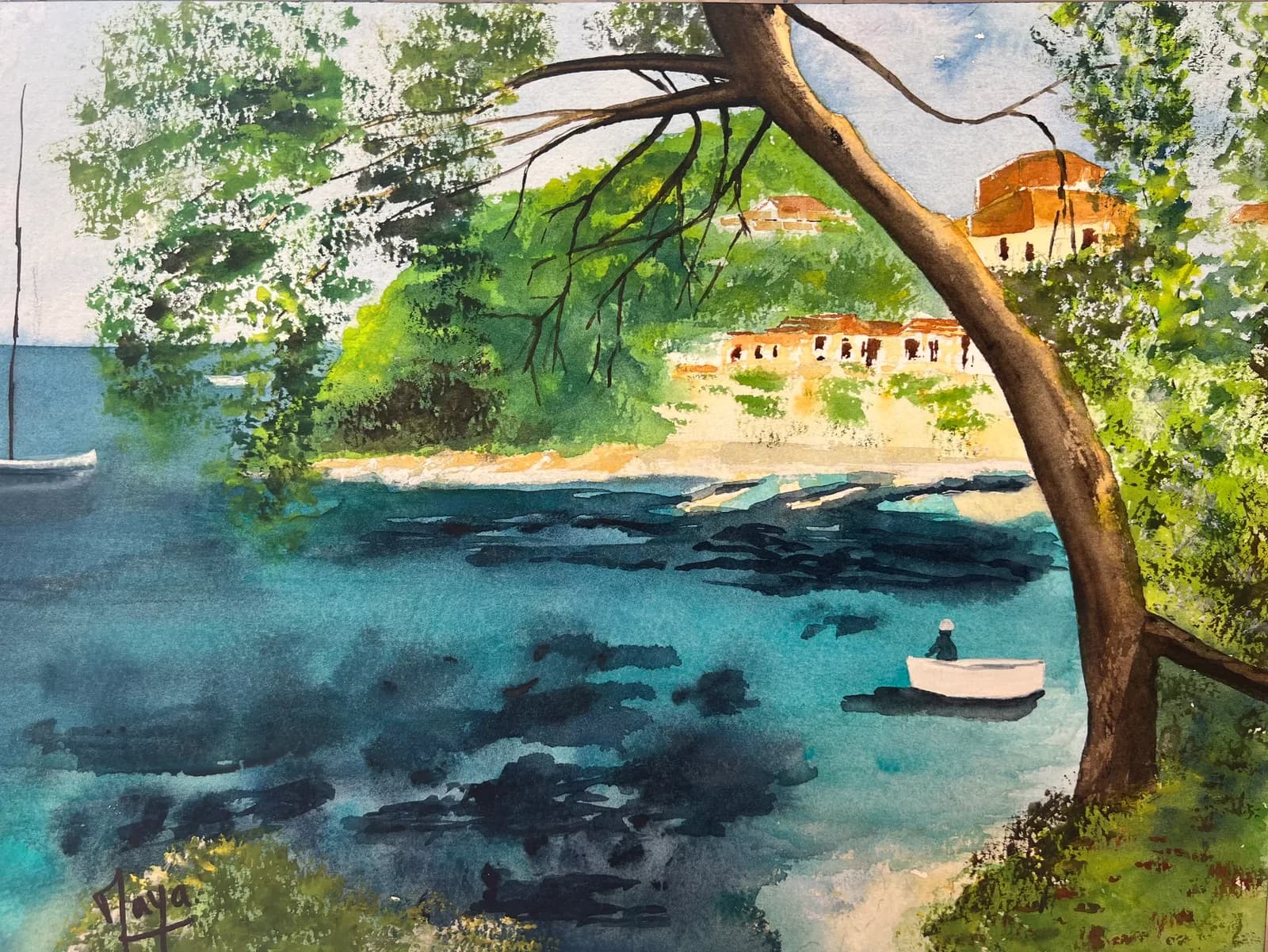 aquarelle Cassis avril 2025