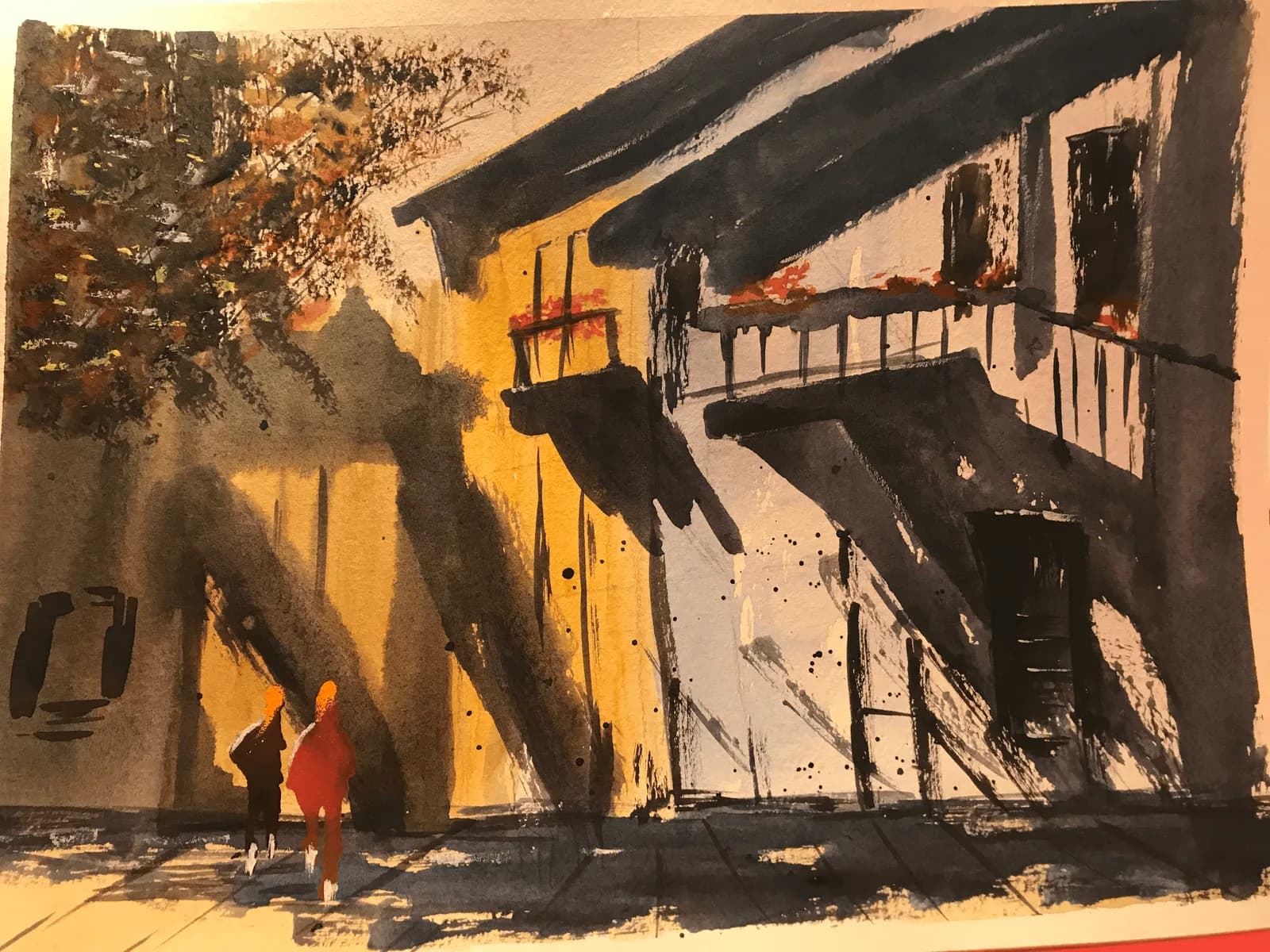 aquarelle verone italie decembre 2019