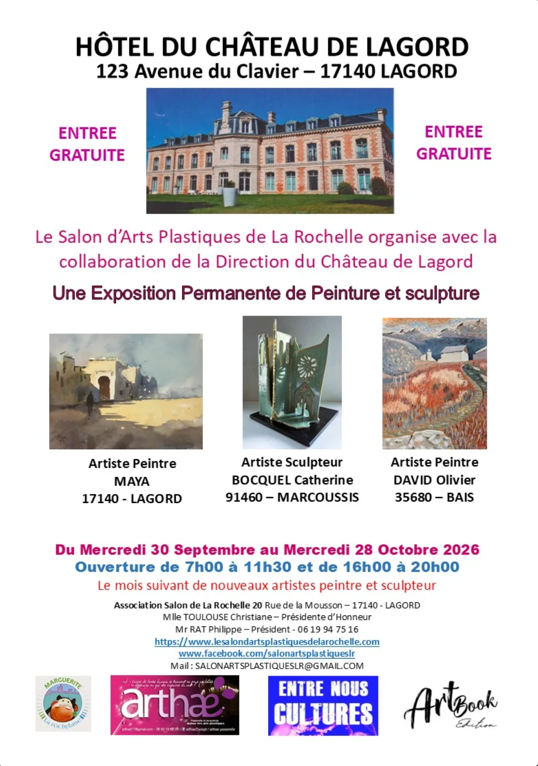 Affiche de l'exposition au château de Lagord, Charente-Maritime