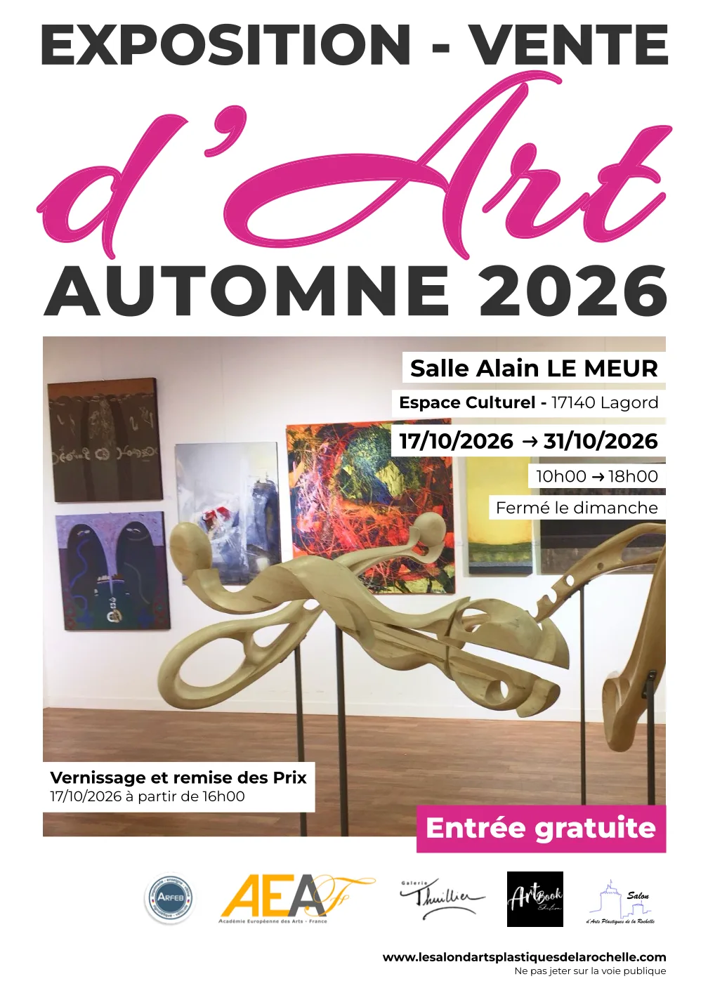 Affiche de l'exposition salon international d’arts plastiques de La Rochelle à Lagord