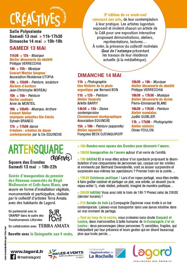 affiche exposition Créactives à Lagord