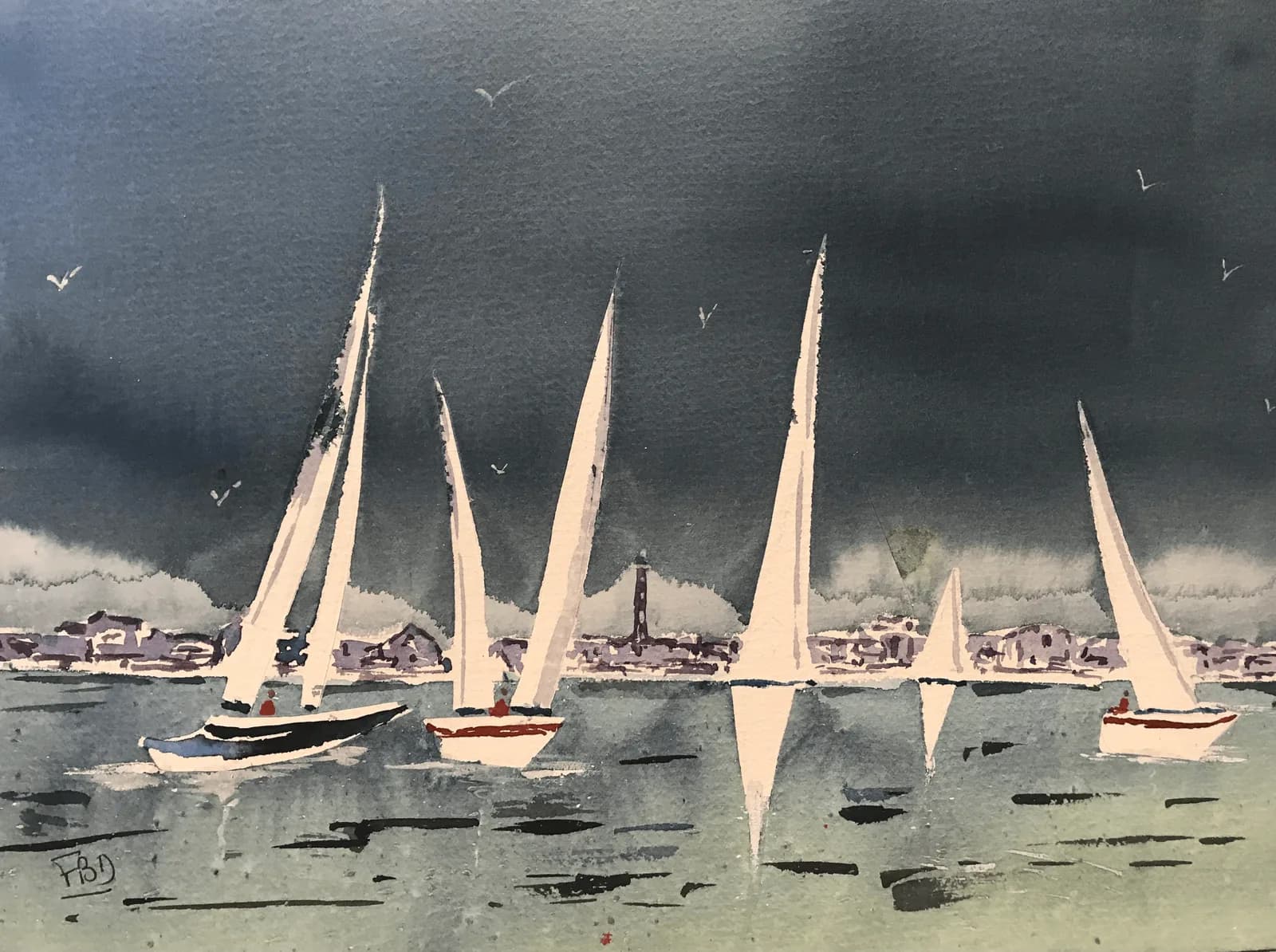 aquarelle ile de re aout 2021