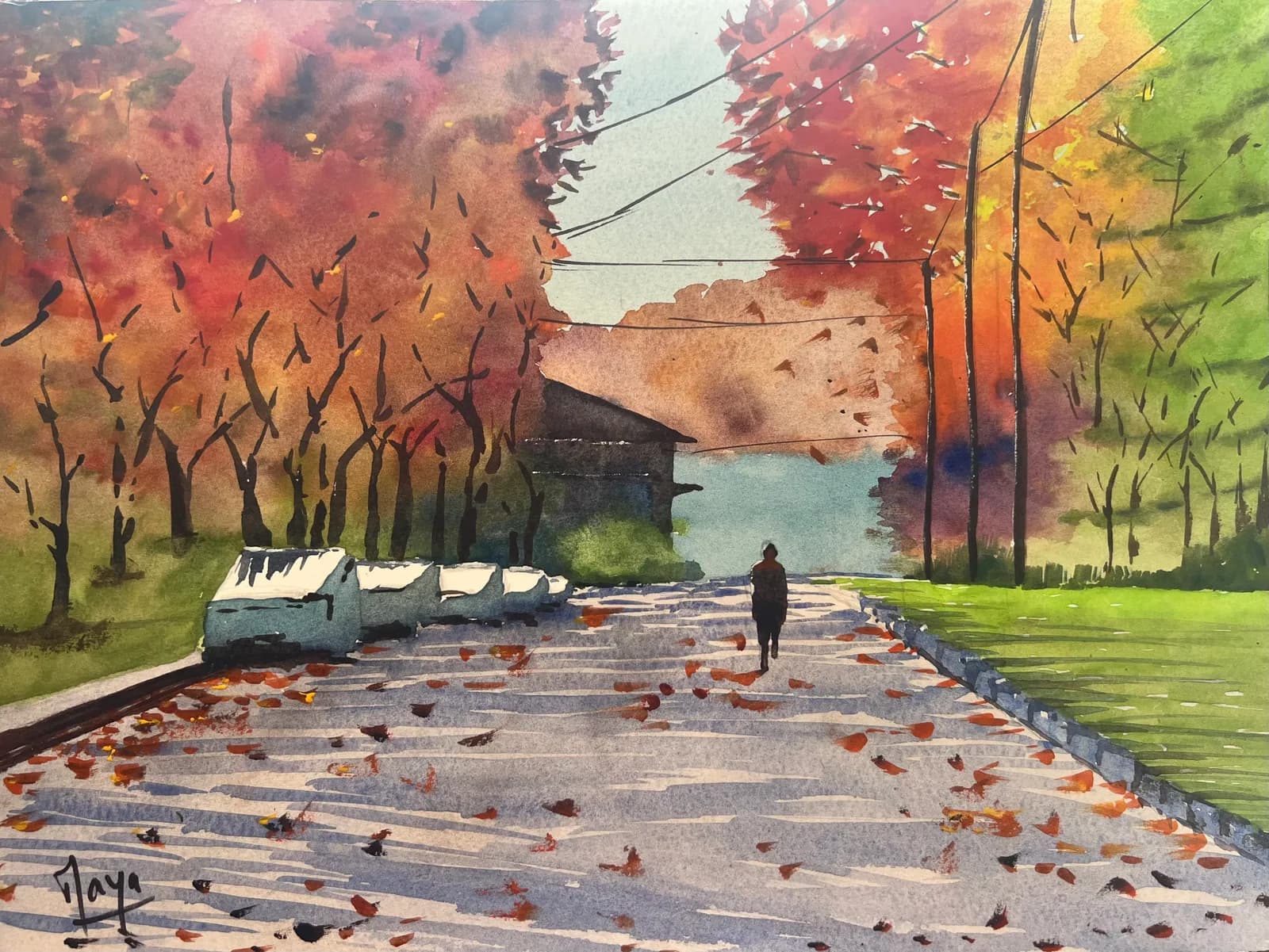 aquarelle Montreal Canada novembre 2024