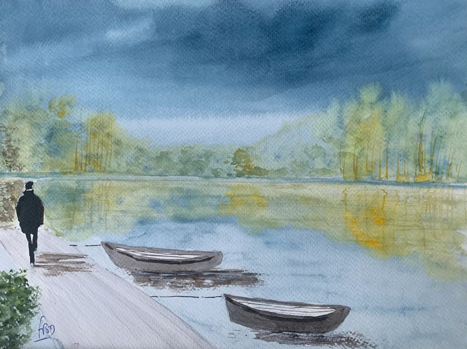 aquarelle Quebec Canada octobre 2023