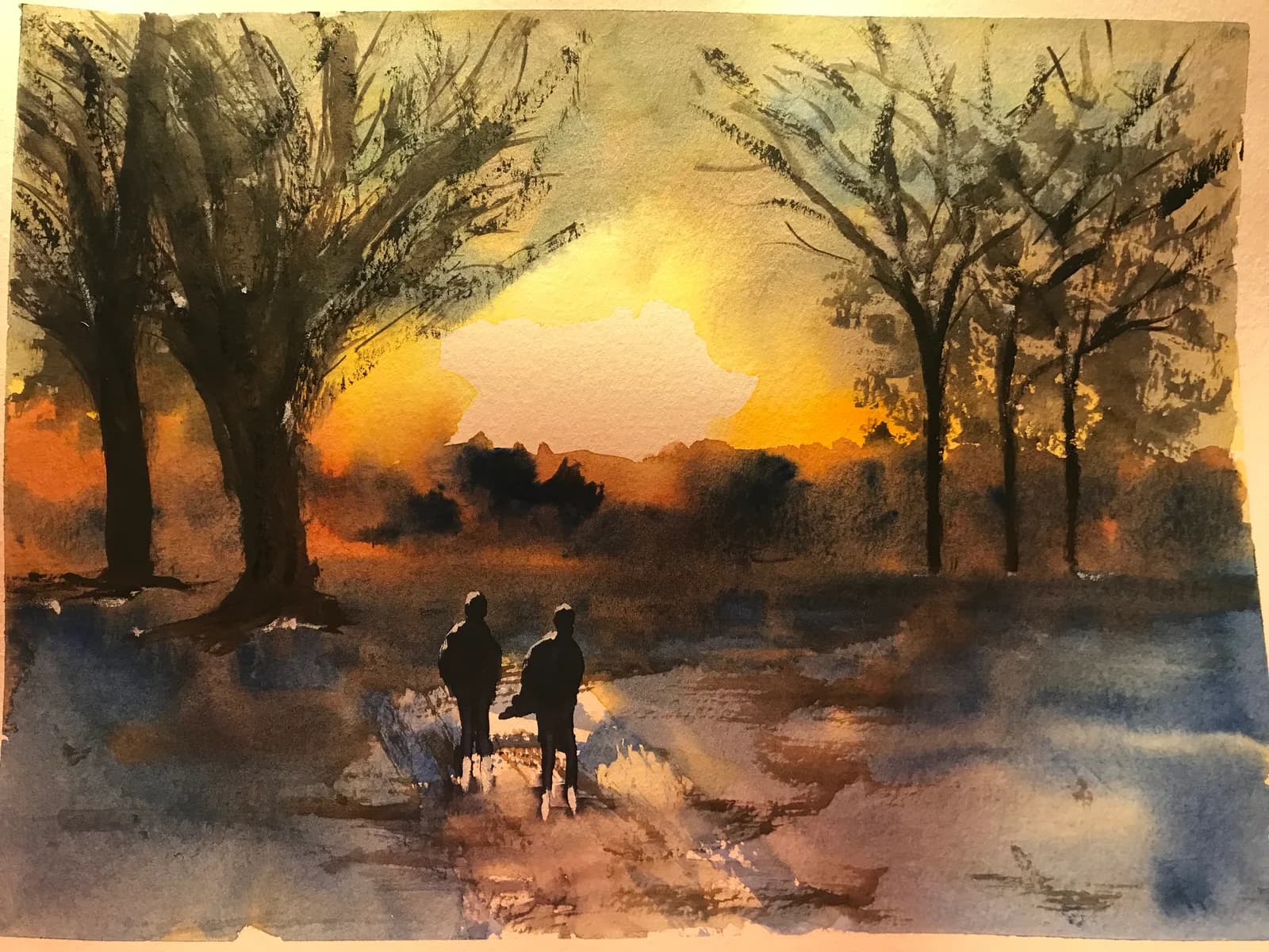aquarelle saint petersbourg janvier 2020